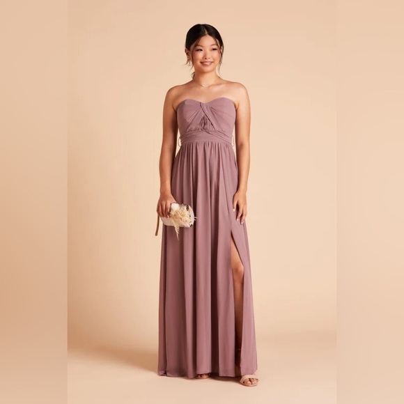 NWT Birdy Grey Grace Convertible Dress in Chiffon Dark Mauve - Picture 1 of 8